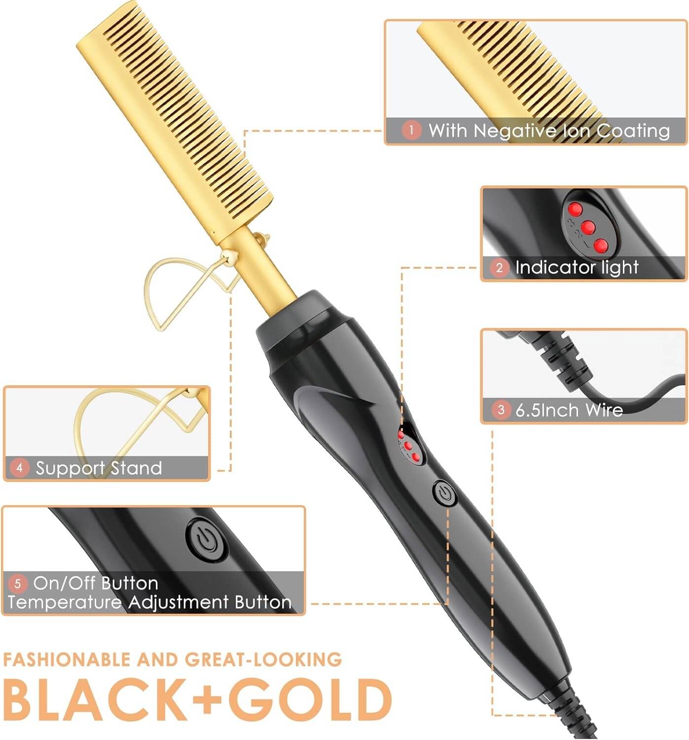 Hot Comb Hair Straightener